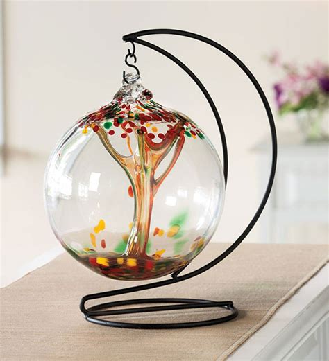 Blown Glass Tree Large Globe Wind And Weather