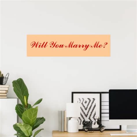 Will You Marry Me Poster Zazzle
