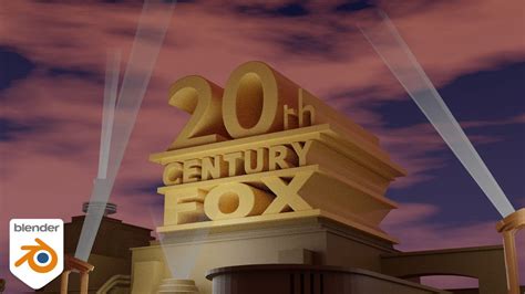 20th Century Fox Intro 3d Blender Animation Youtube