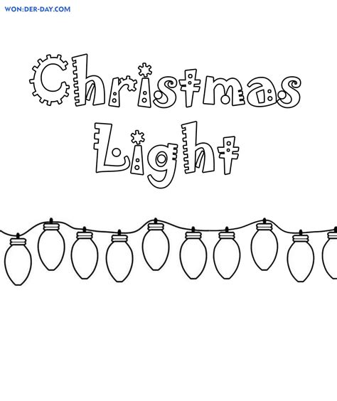 Christmas Light Coloring Page Home Design Ideas