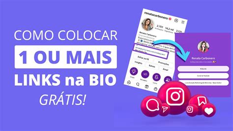 Como colocar link na bio do Instagram UM OU MAIS LINKS GRÁTIS YouTube