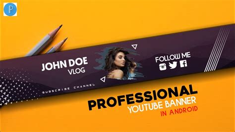 Youtube Channel Art Professional Banner Design Pixellab Banner
