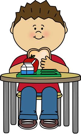 Boy Eating Cafeteria Lunch Clip Art - Boy Eating Cafeteria ...
