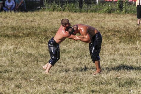 Wrestlers Who Wrestle in the Traditional KÄrkpÄnar Oil Wrestling Held Every Year in Turkey