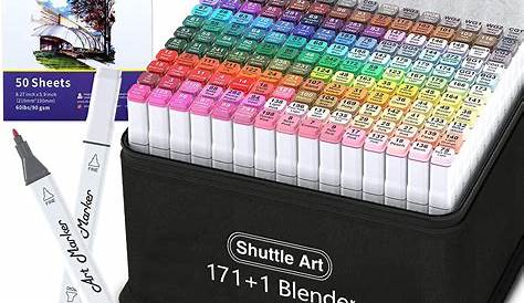 shuttle art markers color chart
