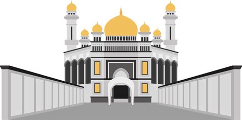 17 Gambar Masjid Mosque Kartun Vector Png Keren