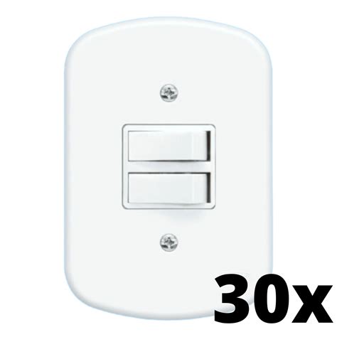 kit 30 und blanc 2 seções de interruptor paralelo com placa eletrofer serrana