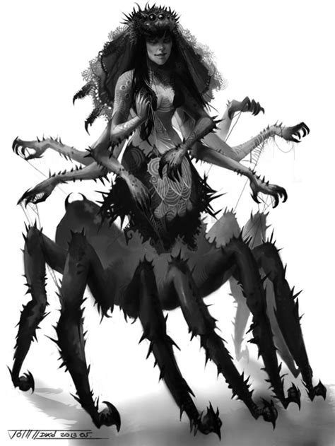 Tikuuta Spider Person Hybrid Monster Art Female Monster