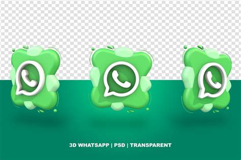Premium Psd Logo Social Media Whatsapp 3d