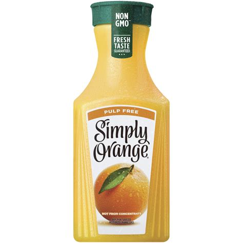 Simply Orange Pulp Free Orange Juice 52 Fl Oz Walmart Com Walmart Com