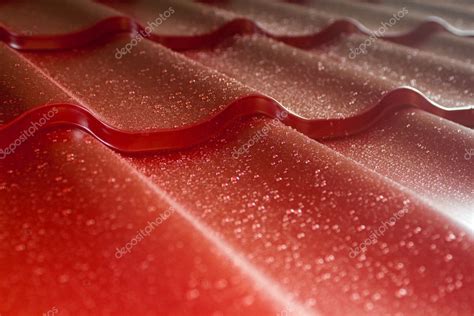 Closeup Of Red Metal Roof Covering Stock Photo By ©andreirybachuk 2979014