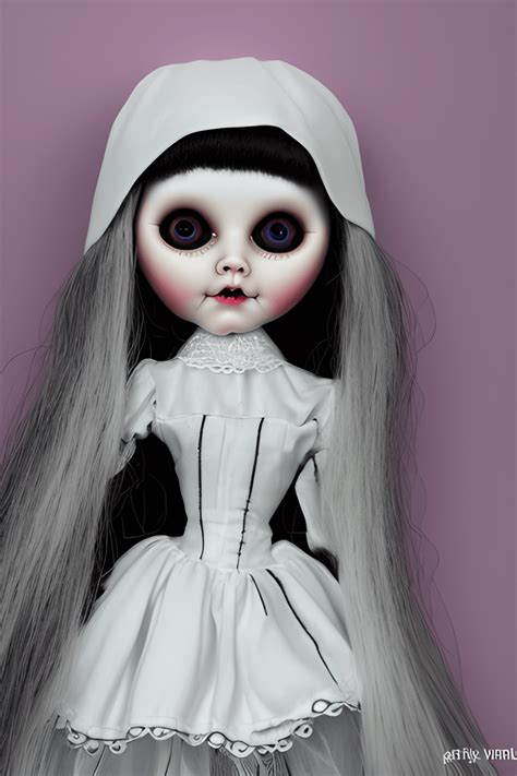 Creepy Spooky Porcelain Doll Runway Ml Blythe Dolls 30mm Glowing