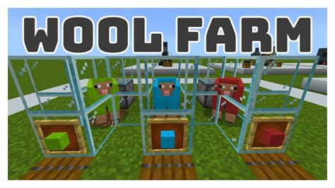 Easy Automatic Wool Farm Minecraft Bedrock Youtube
