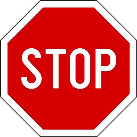 Prometni Znak Stop Obvezno Zaustavljanje