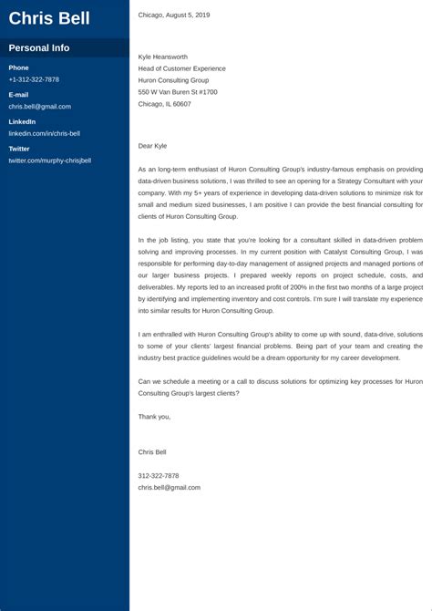 Consulting Cover Letter Expert Guide Examples And Template