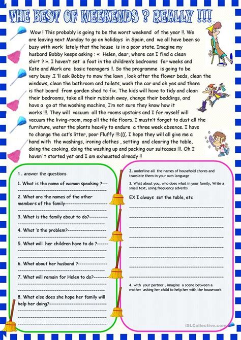 Reading Comprehension A2 Worksheet