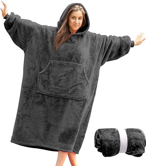 Lengthened Oversized Blanket Hoodie Wearable Blanket