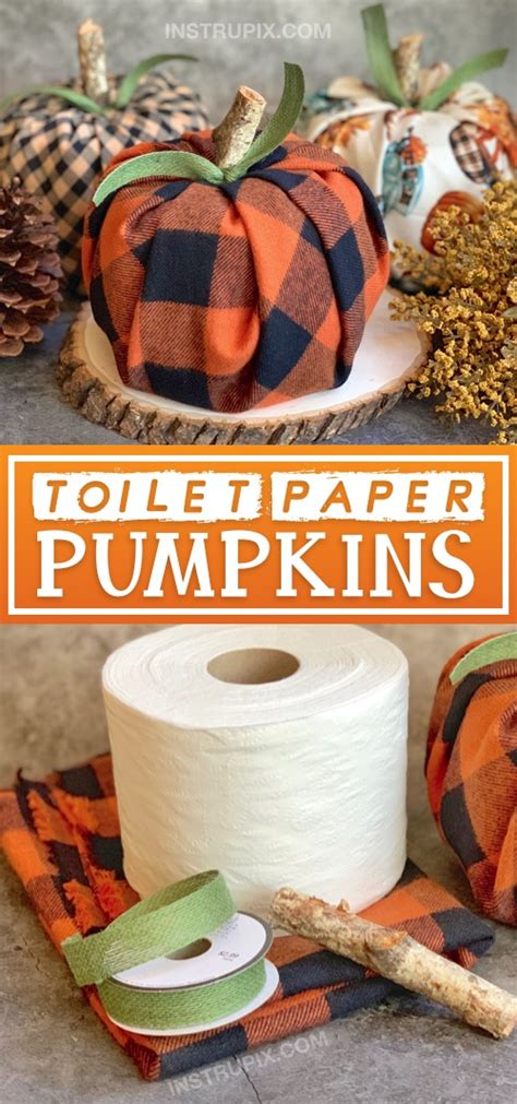 Diy Fall Decor Idea Toilet Paper Pumpkins Cheap And Easy