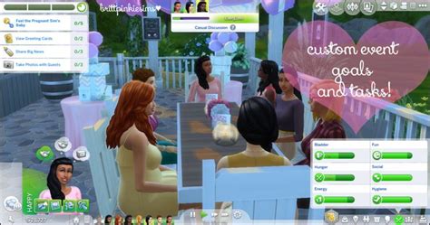 The Sims 4 Baby Shower Custom Event Mod Sims 4 Sims