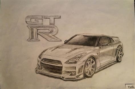 Drawing Of A Nissan Gtr I Did A Couple Of Months Ago What Do You Guys