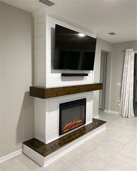 Custom Faux Fireplace With Wrap Around Mantle Build A Fireplace Home