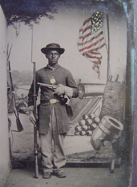 Portrait Of A Union Soldier In Missouri 1863 African American