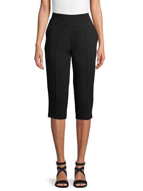 Time And Tru Womens Knit Pull On Capri Pants