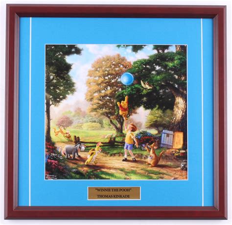Thomas Kinkade Walt Disneys Winnie The Pooh 17x175 Custom Framed