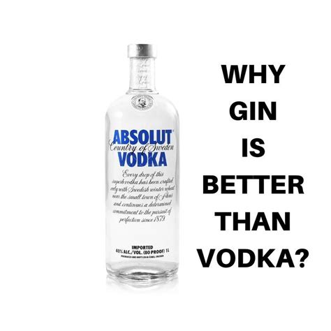 Gin Vs Vodka Gin Vs Vodka Vodka Best Gin