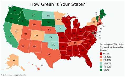 How Green Is Your State Vivid Maps