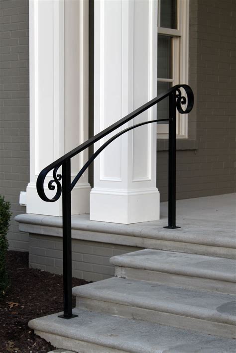 Unlike wood stair hand rails, aluminum porch hand rails can be easily. Installation 9/9/13. Powder coating in matte black, over ...
