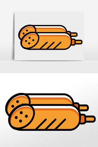 Cartoon Vector Small Fresh Hot Dog Ham Food Ingredient Element