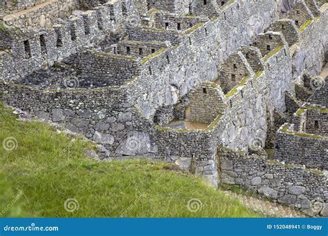 Ruins Of The Ancient Incan City Of Machu Picchu In Peru Stock Image