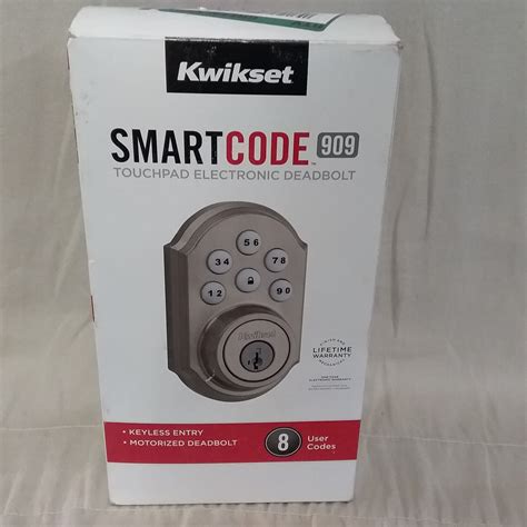 Lot Detail Kwikset Smartcode 909 Touchpad Electronic Deadbolt