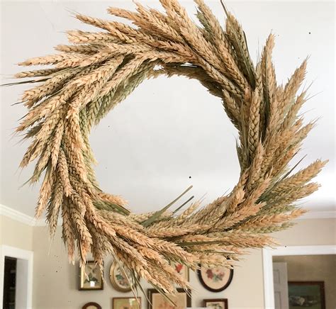Diy Wheat Wreath For Fall Sweet Pea