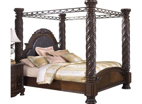 North Shore California King Canopy Bed in Dark Wood WILL in 2021 | Bed furniture design, Canopy ...