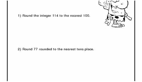 rounding to the nearest ten and hundred worksheets