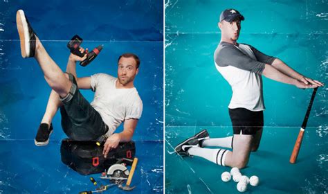 Men Doing Stereotypical Pin Up Photos To Show How Ridiculous They Are