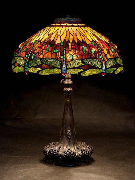 Dragonfly Tiffany Lamp Stained Glass Lamp Desk Etsy Canada