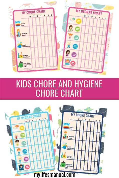 Free Chore Charts For Kids Plus Hygiene Chart Printables Chore Chart