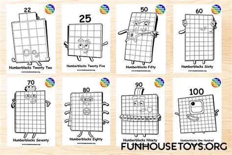 Numberblocks Coloring Pages 1 10 Christopher Myersas Coloring Pages