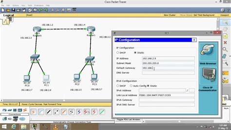 Cisco Packet Tracer Basic Networking Static Routing Using Routers
