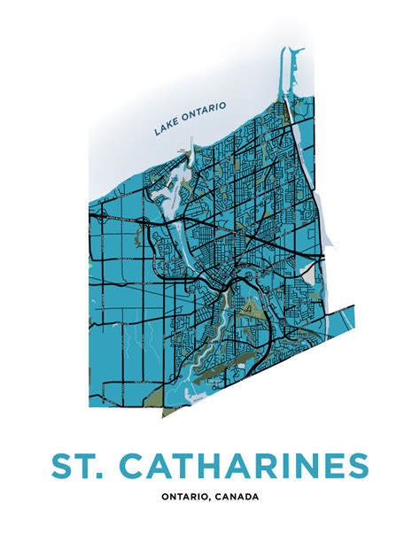 St Catharines Map Print Jelly Brothers