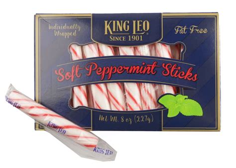 King Leo Soft Peppermint Sticks 20 Sticks 6 Pack
