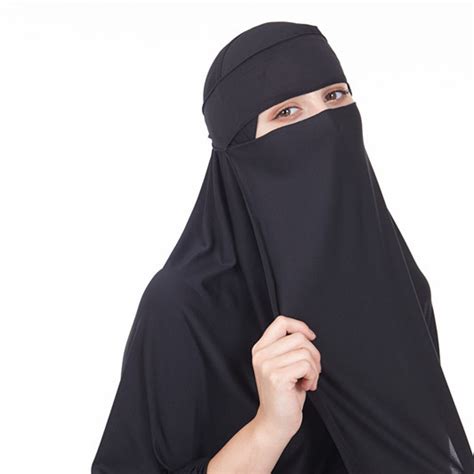 Mid Length Face Cover Niqab Design Burqa Veil Hijab Muslim Islamic