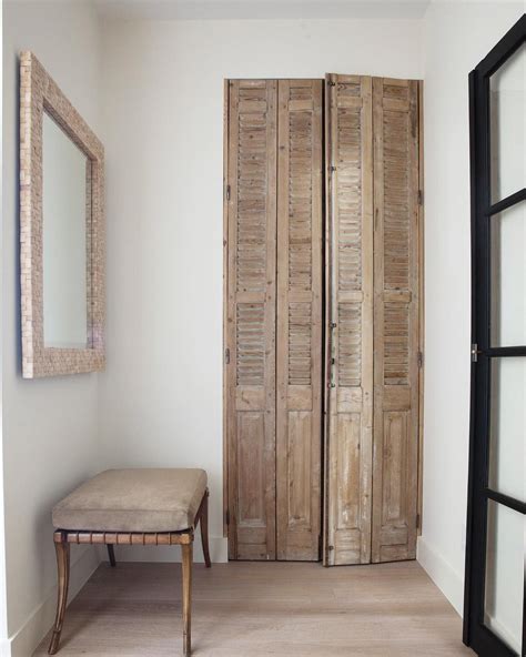 French shutters used as the door to a walk-in closet. Many sets of these are still available, DM ...