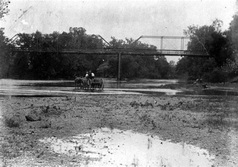 Wagon And Drivers Crossing Spring River At Imboden