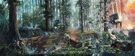 Battle Of Forest Moon By Rodel Gonzalez Star Wars Limited Editions