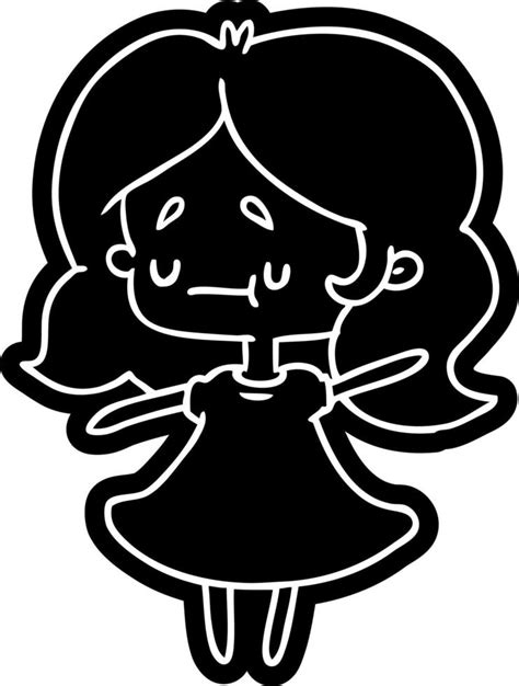 Cartoon Icon Of A Cute Kawaii Girl 10237892 Vector Art At Vecteezy