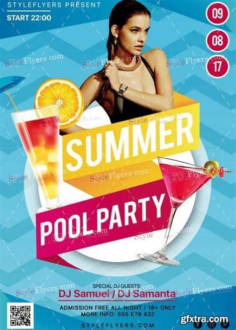 Summer Pool Party V40 Psd Flyer Template Gfxtra